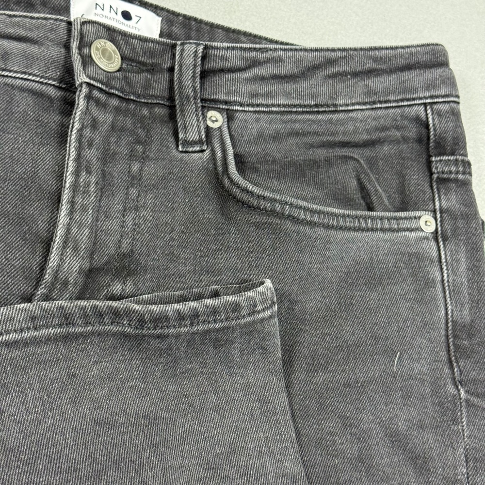 NN07 No Nationality Mens Faded Black Slim Straight Denim Jeans 30x32